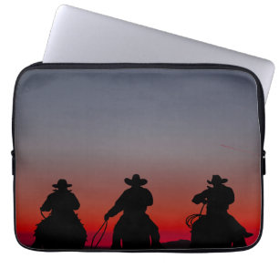 cowboy vid solnedgång laptop fodral