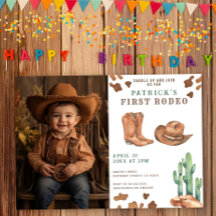 Cowboy Vilda western 1st Rodeo Födelsedagsfest