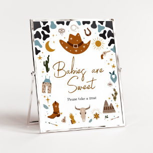 Cowboy Vilda western Baby Shower Spädbarn är Sweet Poster