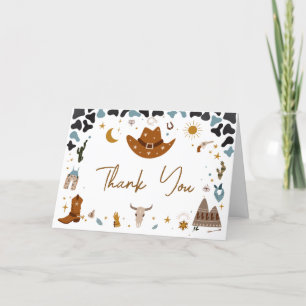 Cowboy Vilda western Baby Shower Tack Kort