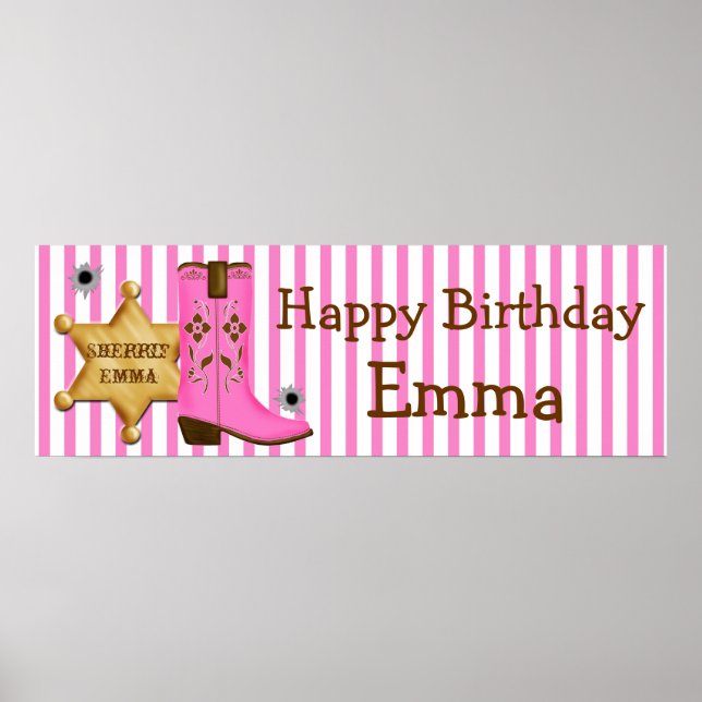 Cowboy Vilda western Banner Poster (Framsidan)