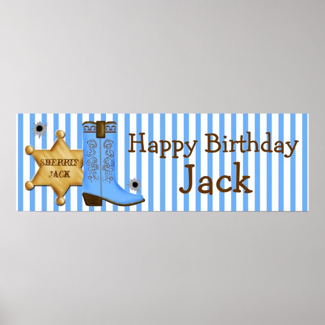 Cowboy Vilda western Banner Poster (Framsidan)