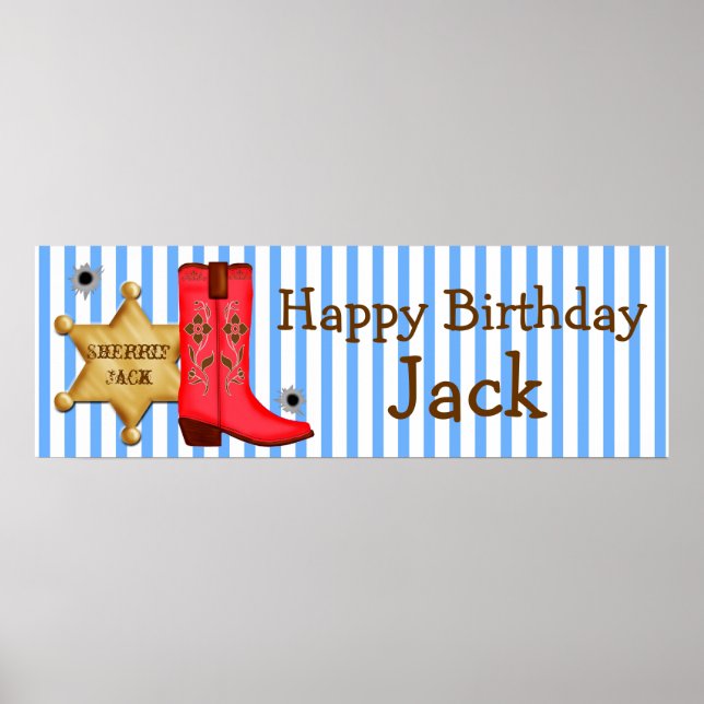 Cowboy Vilda western Banner Poster (Framsidan)