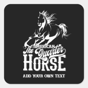 Cowboy vilda western cowgirl fyrkantigt klistermärke