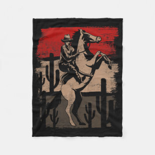 Cowboy Vilda western Land Horseck Riding Horse Ret Fleecefilt