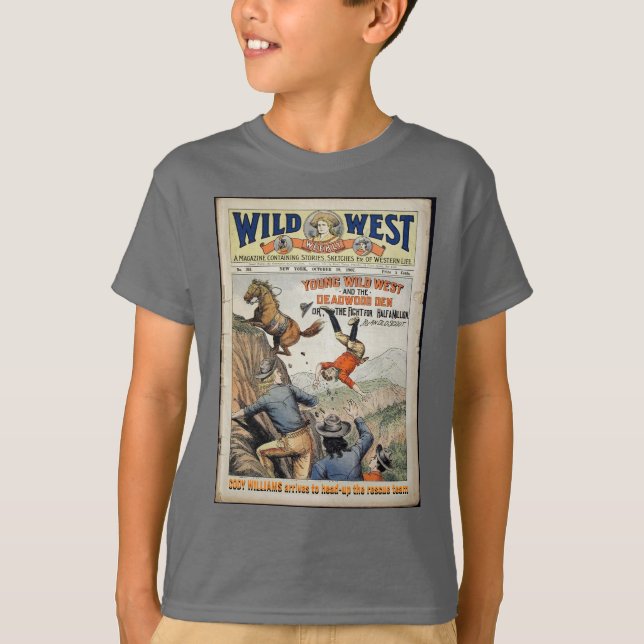 Cowboy Vilda western Personalize NAMN och Text Boy T Shirt (Framsida)