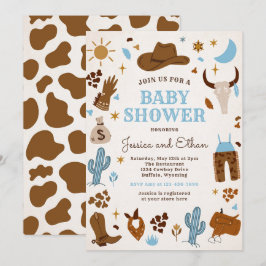 Cowboy Vilda western Rodeo Ranch Baby Shower Inbjudningar