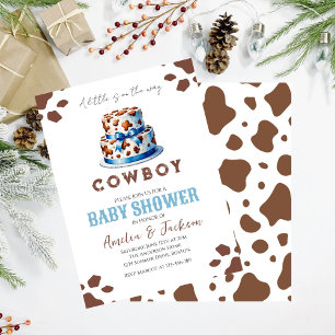 Cowboy Vilda western Rodeo Western Boy Shower Inbjudningar