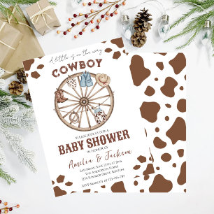 Cowboy Vilda western Rodeo Western Boy Shower Inbjudningar