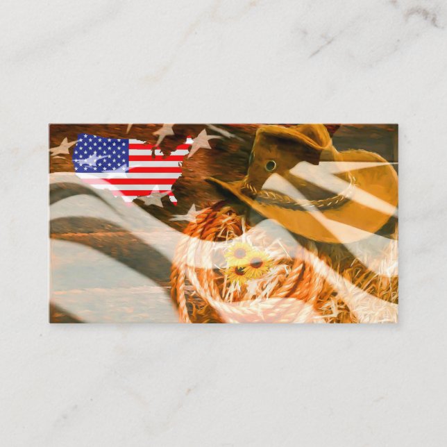  Cowboy Visitkort (Framsida)