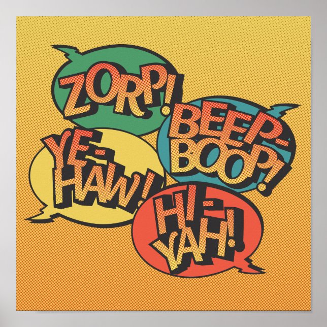 Cowboy vs ninja pop art - retro poster (Framsidan)