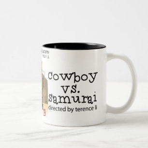 Cowboy vs. Samuraimuggen Två-Tonad Mugg