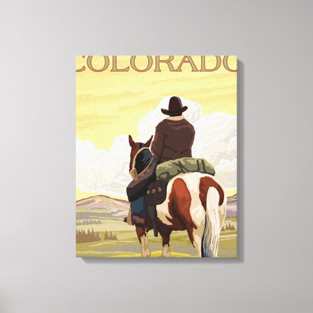 Cowboy (vy från baksidan)Colorado Canvastryck (Framsida)