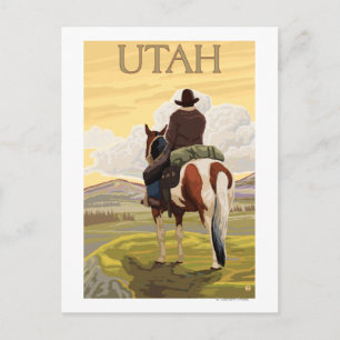 Cowboy (vy från baksidan)Utah Vykort