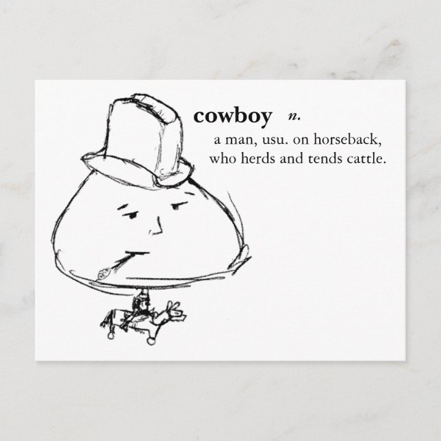Cowboy Vykort (Framsida)