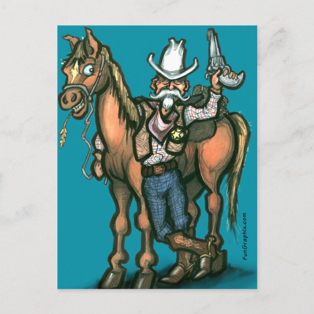 Cowboy Vykort (Framsida)
