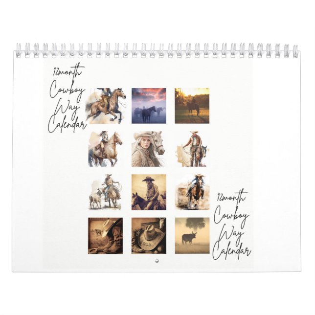 Cowboy Way 12-månaderskalendern för 2025 Kalender (Omslag)