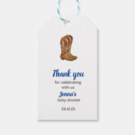 Cowboy Wester Baby Shower Tack Gift-Märkre Presentetikett