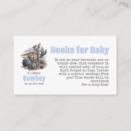 Cowboy Western Blue Boy Bokar för babyskor Tilläggskort