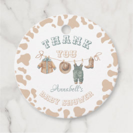 Cowboy Western Boy Baby Shower Tack Gåvor Etiketter