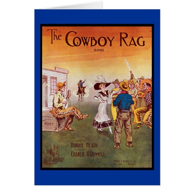 Cowboy Western Hälsningskort (Framsidan)