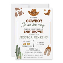 Cowboy Western Hat Boots Denim Boy Shower