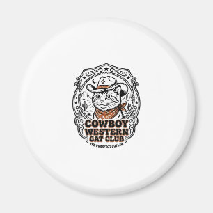 Cowboy Western Katt Älskare Shirt Konst - Cowboy V Magnet
