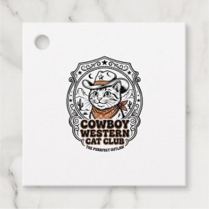 Cowboy Western Katt Djurfantasiälskare Tröja Konst Gåvor Etiketter