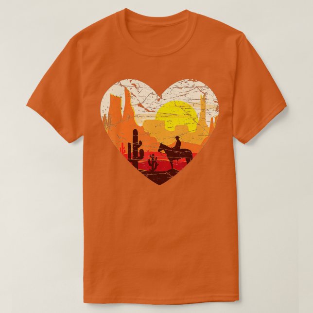 Cowboy Western Riding Horse Equestrian Land Ro T Shirt (Design framsida)
