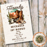 Cowboy Western Rodeo Birthday Kids Magnetisk Inbjudningskort<br><div class="desc">Cowboyinbjudan till Westerna rodeo-födelsedagsbarn</div>