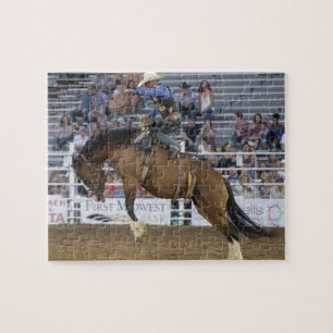 Cowboy Western Rodeo Buckande Häst Fålla Pussel
