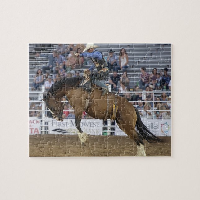Cowboy Western Rodeo Bucking Horse Corral Pussel (Horisontell)