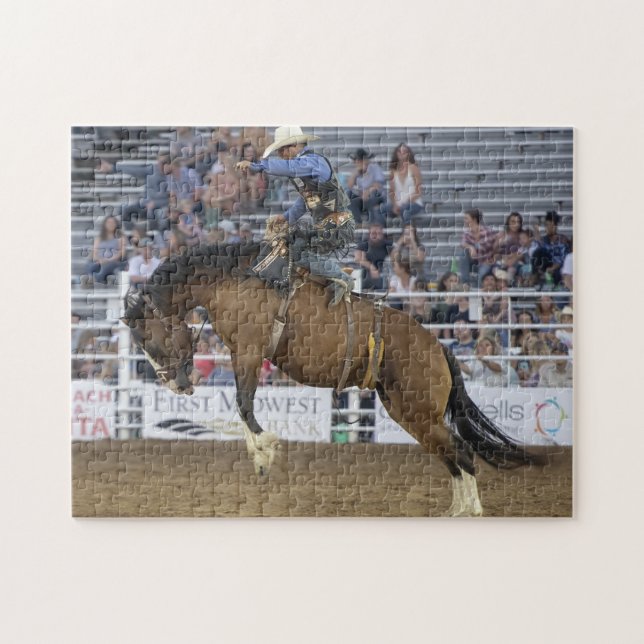 Cowboy Western Rodeo Bucking Horse Corral Pussel (Horisontell)