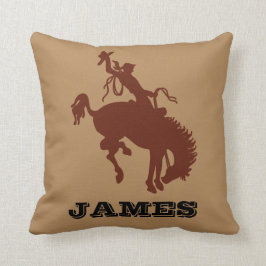 Cowboy Western Rodeo personlig namn Kudde