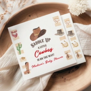 Cowboy Western Rodeo Vilda western Baby Shower Pappersservett