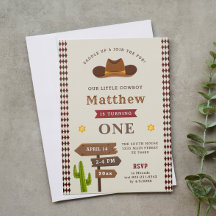 Cowboy Western Saloon 1:a Pojke-Vildens födelsedag