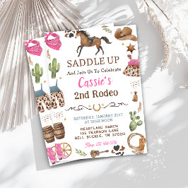 Cowboy Westerna Rustic Födelsedagsfest inbjudan