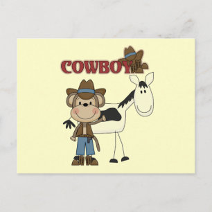 Cowboy with Horse Tshirts and Gifts Vykort