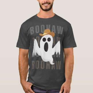 Cowboya Cowgirl BooHaw Retro Western Ghost-roligt T Shirt