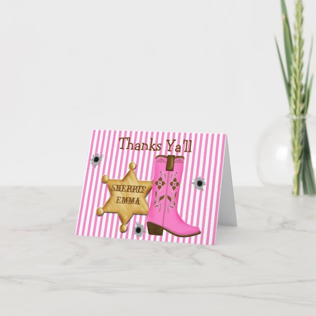 Cowboyanteckningskort för Vilda western Helgkort (Framsida)