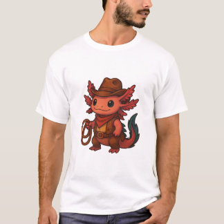 CowboyAxolotl T-shirt - Lustigt Westerna Stil