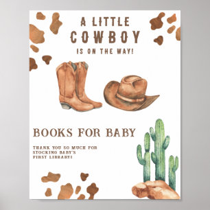 Cowboybabydusch bokar för baby poster