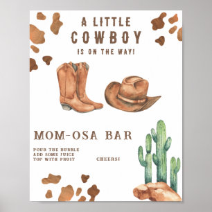 Cowboybabyduschen Momosa pub Poster