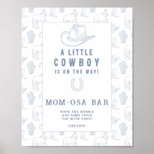 Cowboybabyduschen Momosa pub Poster