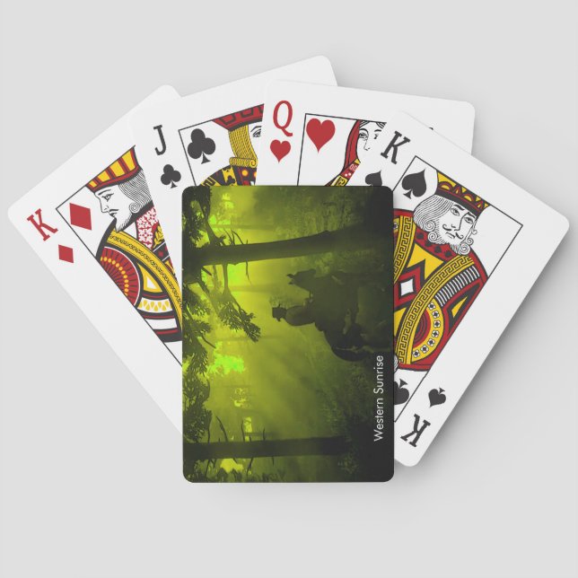 Cowboybild för klassiska uppspelningskort casinokort (Baksidan)