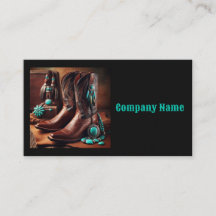 Cowboybooter och turkos-juveler (svart)