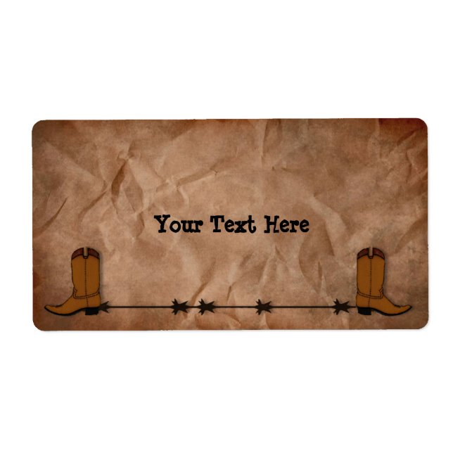 CowboyBoots-etikett Fraktsedel (Framsidan)
