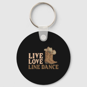 CowboyBoots Line Dancing Land Hat Live Kärlek Li Nyckelring