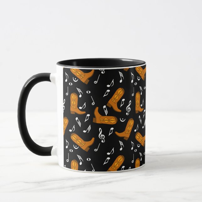 CowboyBoots Musik noter Mugg (Vänster)