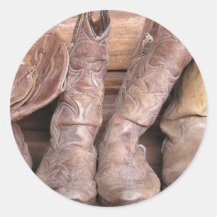 CowboyBoots Runt Klistermärke